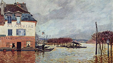 L'Inondation à Port-Marly von Alfred Sisley